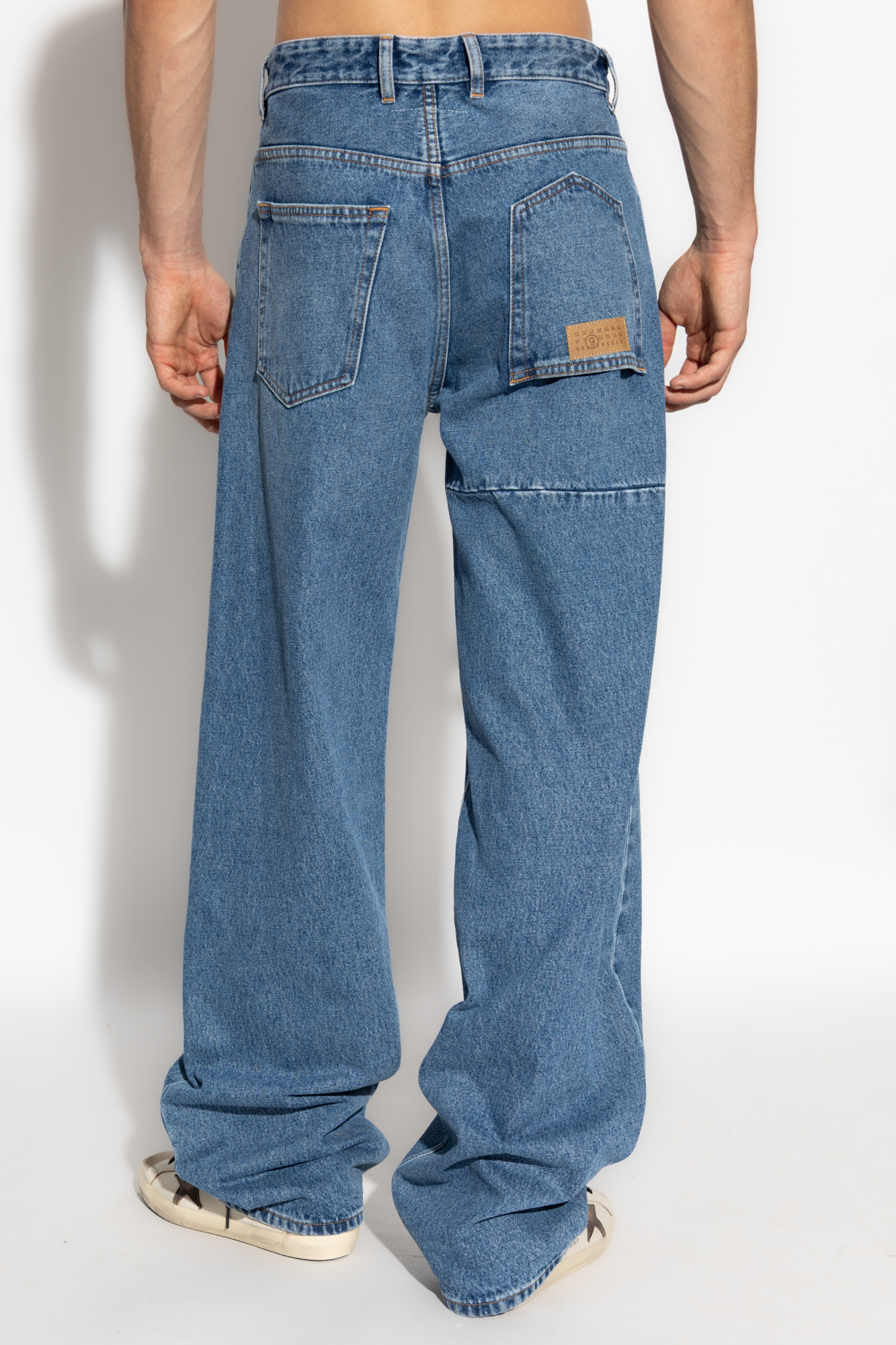 【MM6 MAISON MARGIELA】LOGO PATCH DENIM JEANS MM6 MM6 Maison Margiela logo-patch Jeans | Blue | FARFETCH PL
